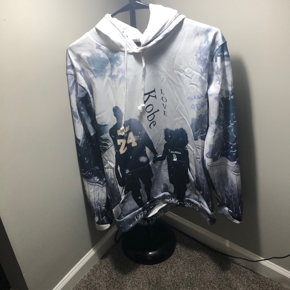 White hoodie Kobe hoodie